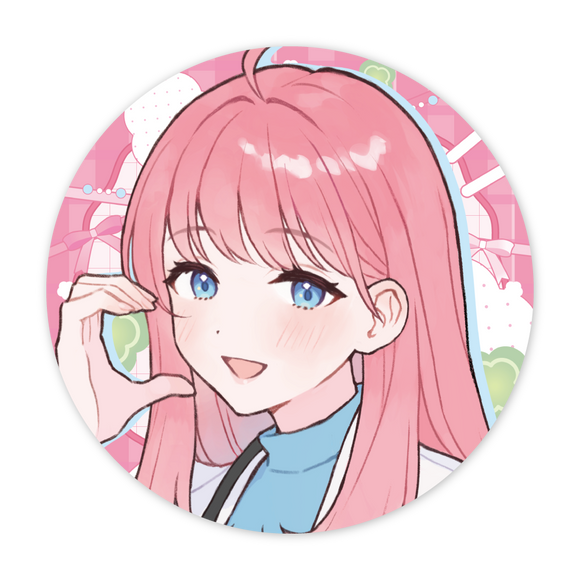 【天羽よつは8周年記念グッズ】缶バッチB