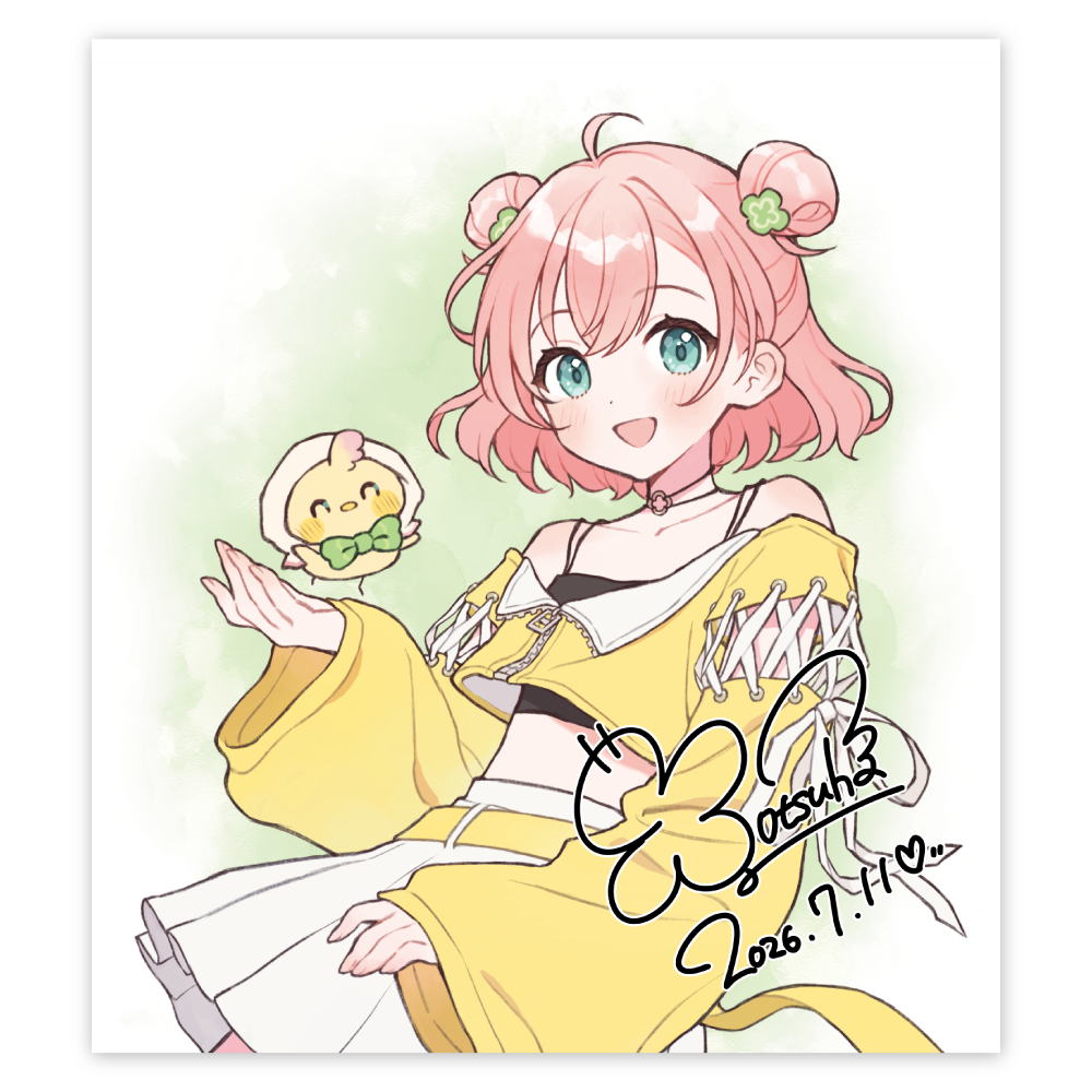 【天羽よつは８周年記念グッズ】ミニ色紙B